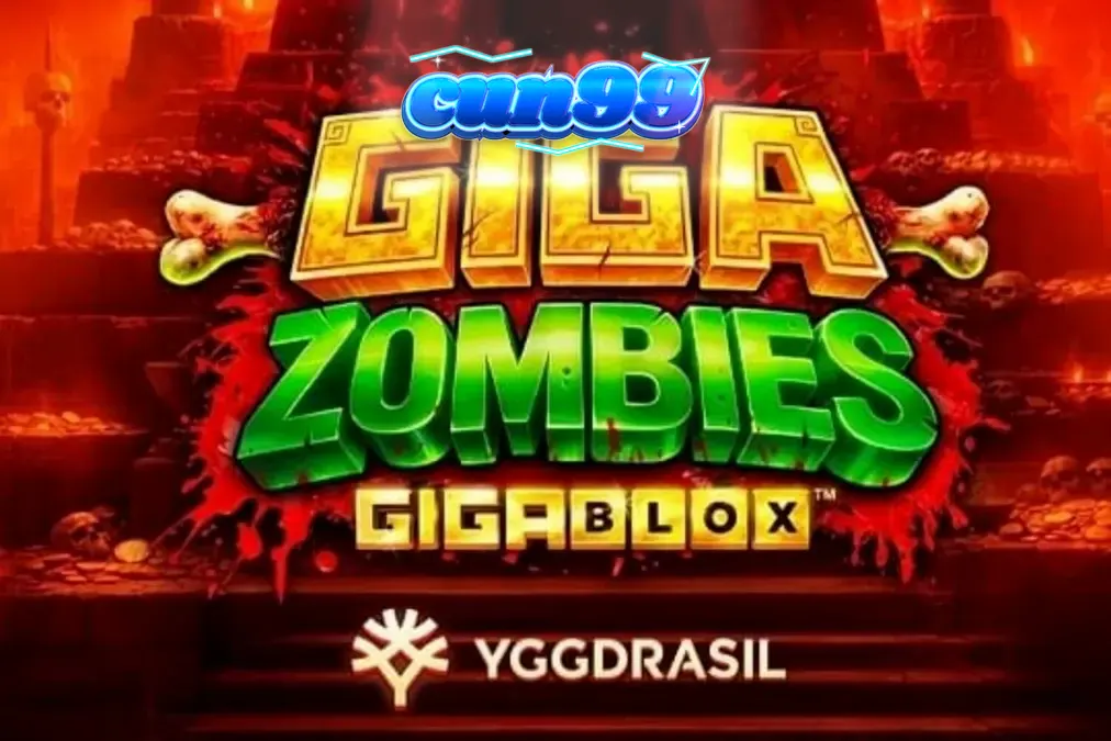 Pemandangan atmosferik Giga Zombies dengan koboi wanita menghadapi zombi di kuil kuno